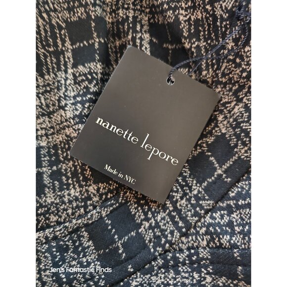 Nanette Lepore Deception Dress Black Camel Plaid 6 NWT MSRP #378 - Picture 3 of 8